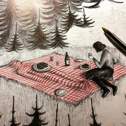 500x498 Picnic Drawing Tumblr