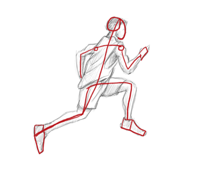 400x338 How To Draw A Figure Running Video Tutorial