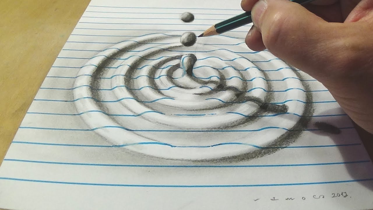 1280x720 How To Draw Water Drop With Charcoal Pencil