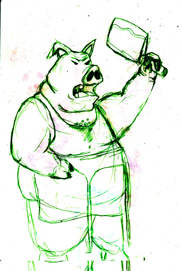 600x892 Pig Butcher, Big Sal By Superjitan