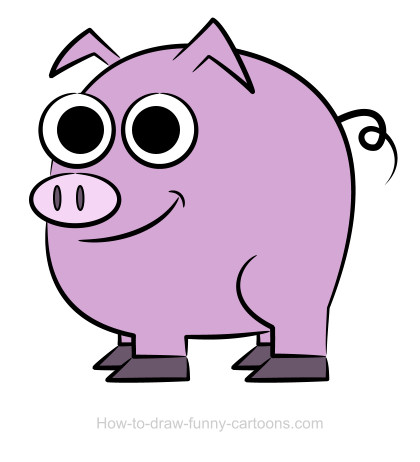 420x462 Pig Drawing (Sketching + Vector)