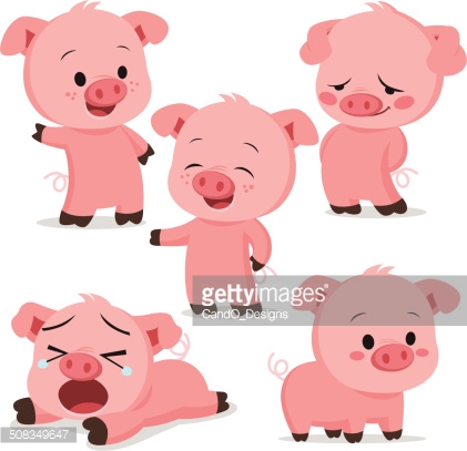421x407 Pigs Drawing