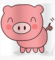 210x230 Piggy Drawing Posters Redbubble