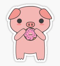210x230 Piggy Eating Drawing Stickers Redbubble
