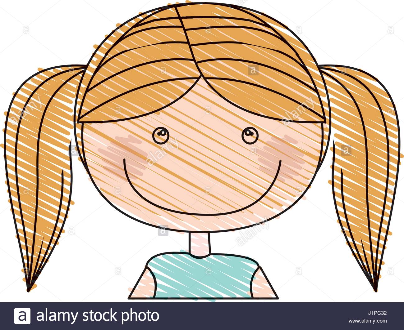 1300x1064 Color Pencil Drawing Of Caricature Half Body Blond Girl