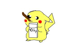 300x200 Lol How To Draw A Funny Pikachu Eating Pocky