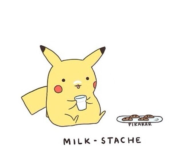 640x571 Pikachu Milk Stache Pokemon And Anime