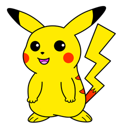 250x250 How To Draw Pikachu From Pokemon