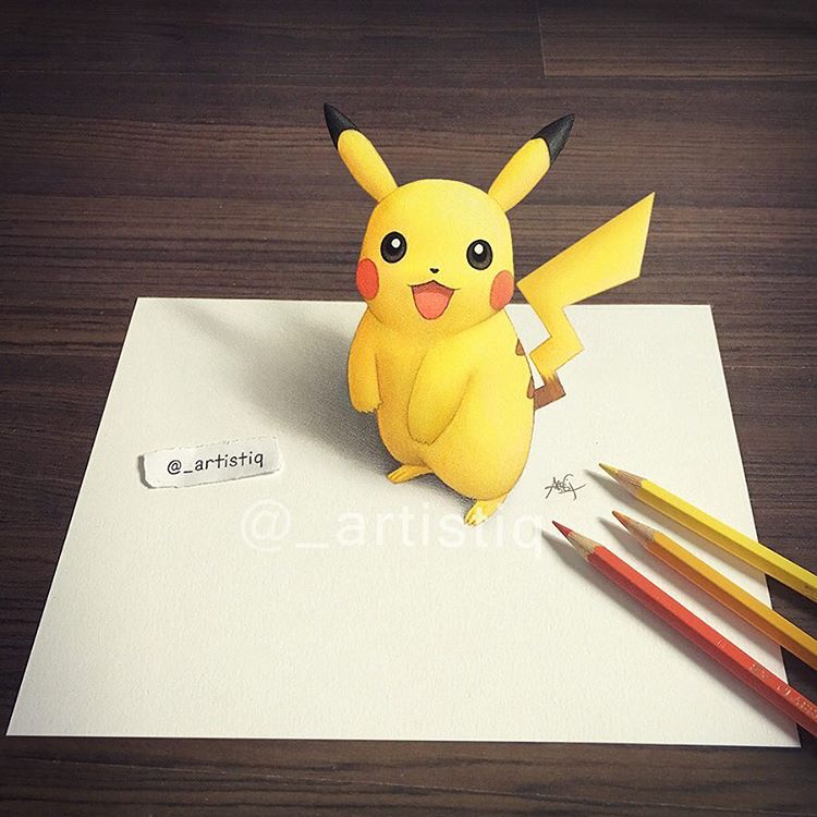750x750 My 3d Drawing Of Pikachu! Hope You Guys Like It!