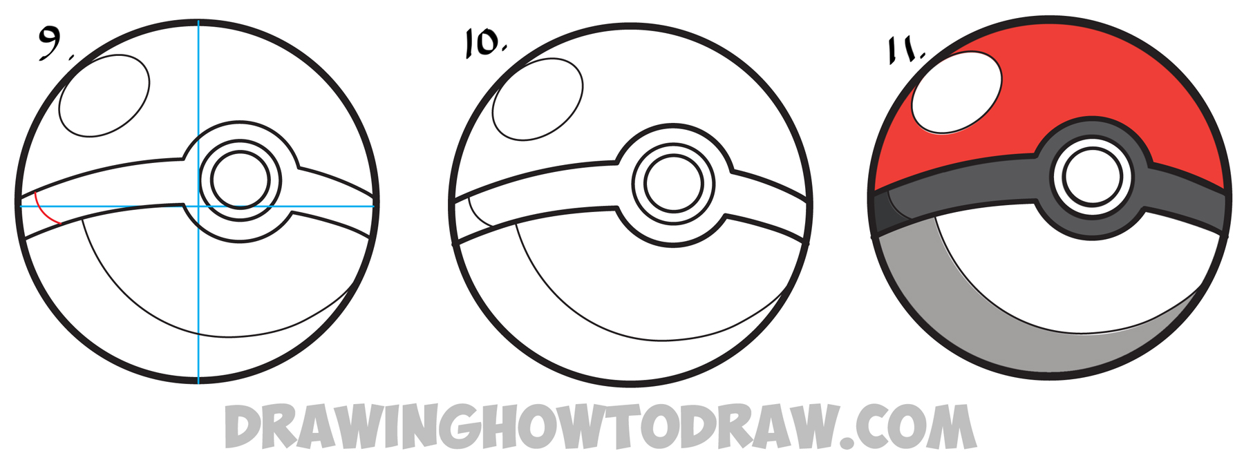 1800x666 How To Draw A Pokeball From Pokemon