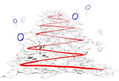 484x329 Just Add A Little Trick! How To Draw Leaves Pile With Falling