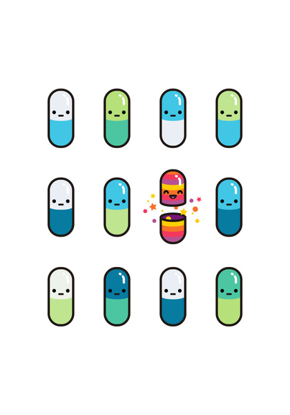 420x600 There's A Magic Pill For Happiness Art Print Art I Like