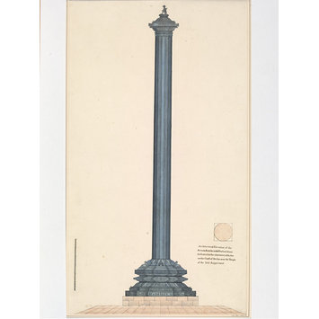 355x355 Elevation And Section Black Stone Pillar In Front