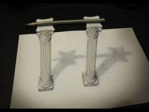 480x360 How To Draw 3d Drawing Pillar Drawing Step By Step3d Modelseasy