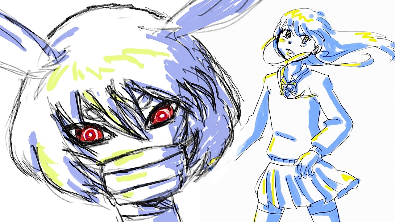 1280x720 Pimp Up My Drawing Anime Style Rabbit Boy Amp Japanese Schoolgirl