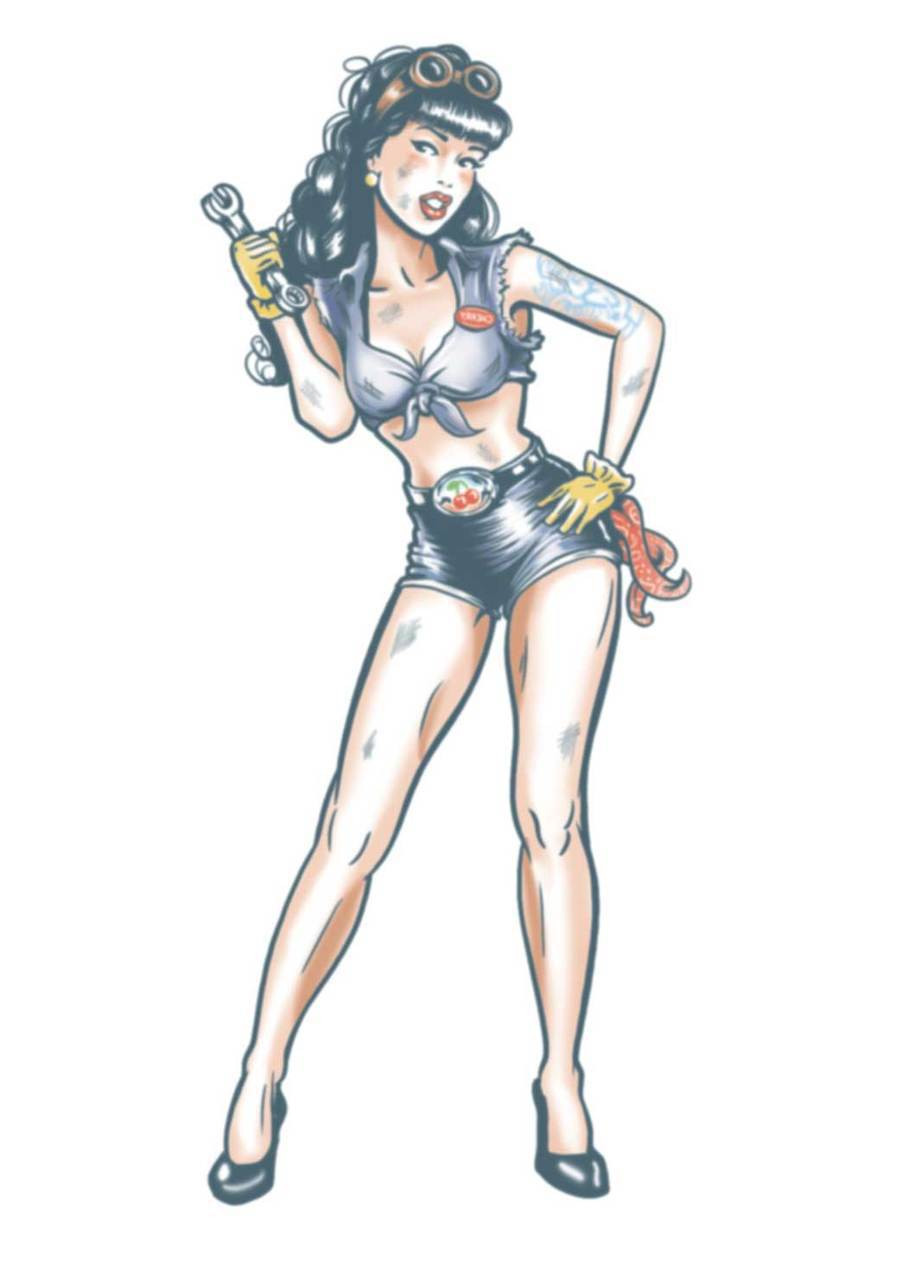 902x1280 Mechanic Pin Up Girl Tattoo