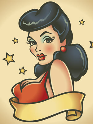 300x400 Gallery Pin Up Face Drawing,