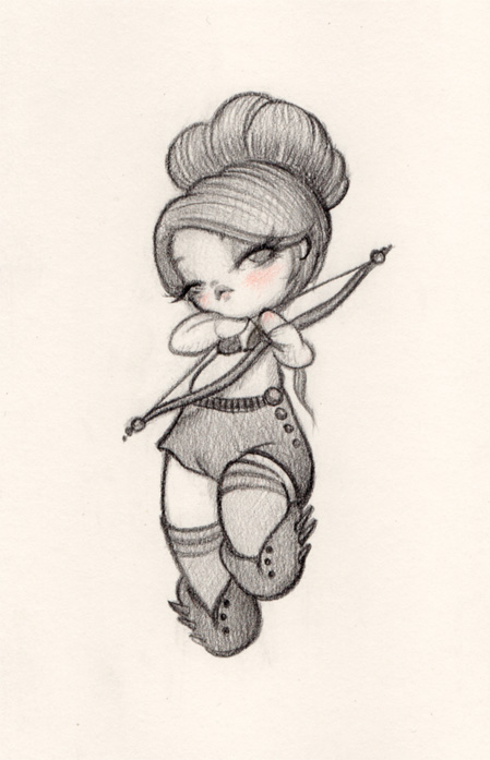 449x697 Original Pencil Drawing My Little Love Anarkitty Pop
