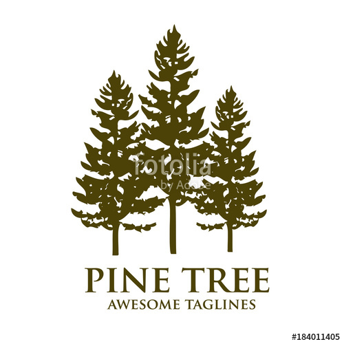 500x500 Pine Tree Outdoor Travel Green Silhouette Forest Logo , Natural