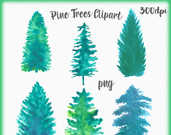 340x270 Pine Tree Drawing Etsy