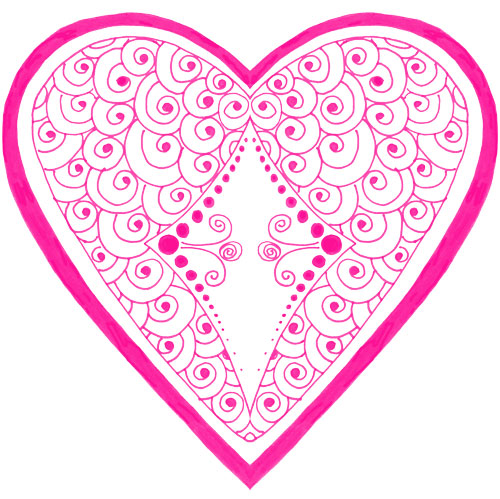 Pink Heart Drawing at GetDrawings | Free download