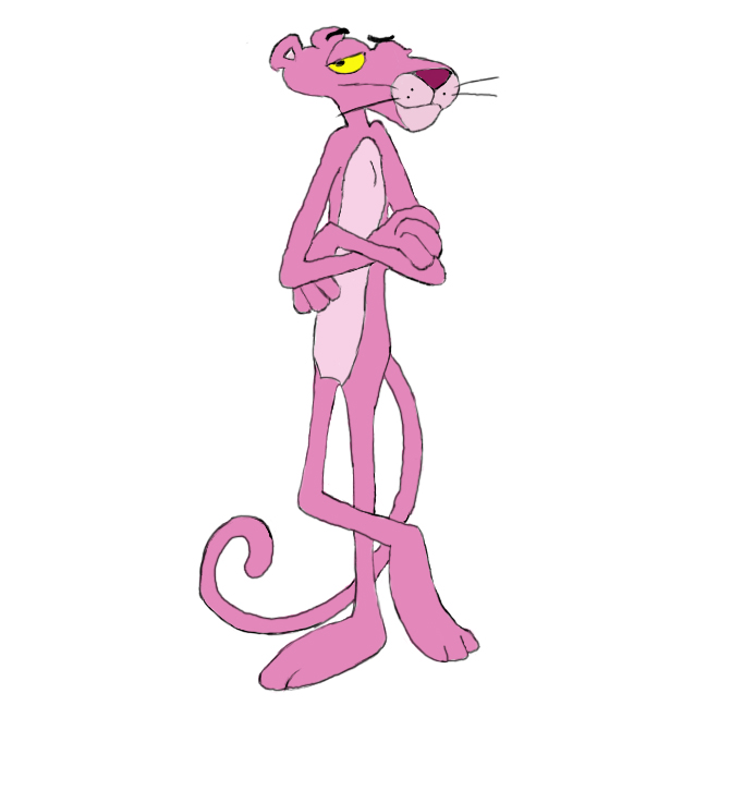 671x737 Pink Panther Drawing By Cfergodesigns