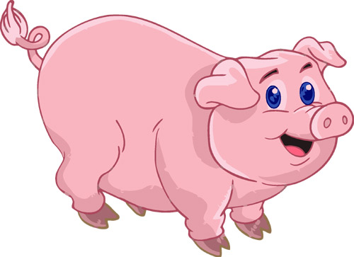 500x363 Pin Cute Pig Clip Art Image And Chubby Pink With A Strand
