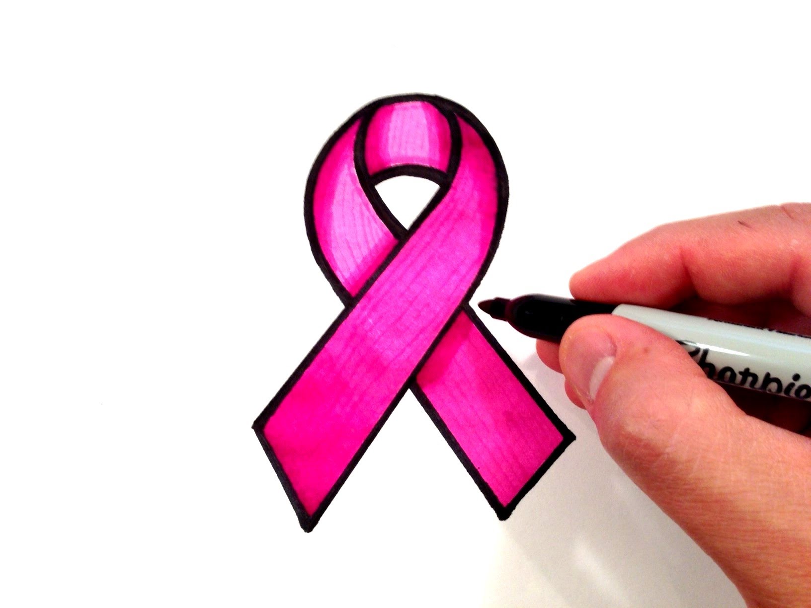1632x1224 How To Draw A Pink Ribbon