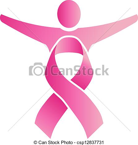 446x470 People Ribbon Pink. People Body Formed By Pink Ribbon Vectors