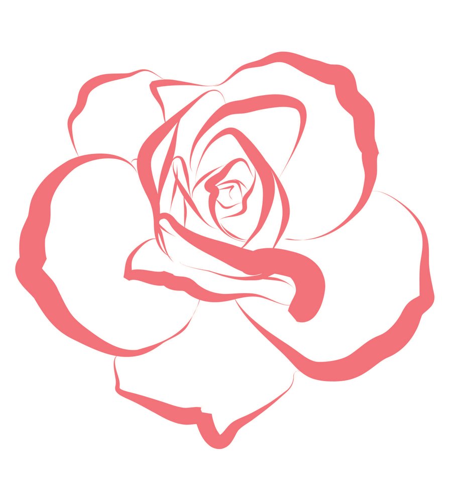 900x961 Hoontoidly Simple Pink Rose Drawing Images