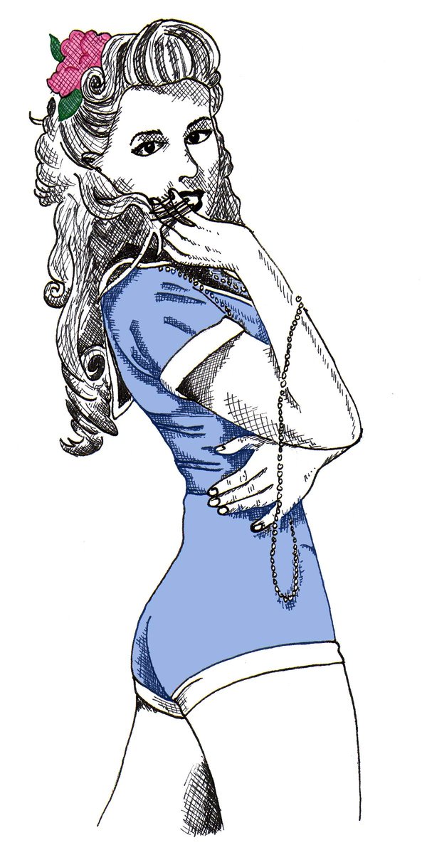 600x1202 Sailor Pinup Girl By Lagaz