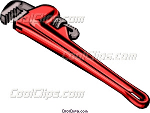 300x227 Pipe Wrench Vector Clip Art