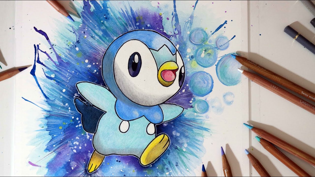 1280x720 Pokemon Speed Painting Drawing Piplup