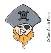 171x179 Evil Eye Patched Beard Pirate Man. Drawing Art Of Cartoon