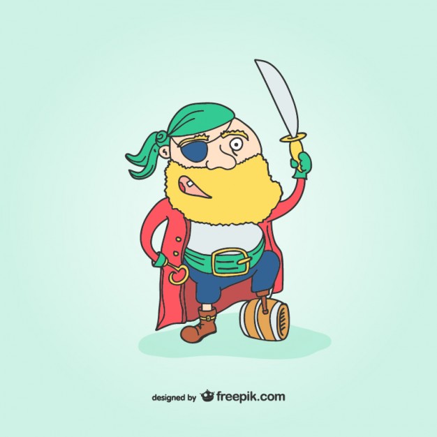 626x626 Wooden Leg Pirate Cartoon Vector Free Download