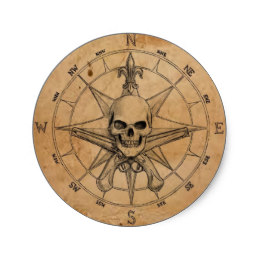 260x260 Pirate Symbol Stickers