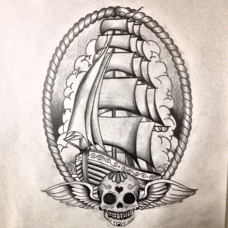 736x736 Traditional Ship Drawing