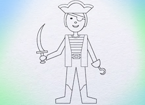 300x217 How To Draw Piratekids Art Hub