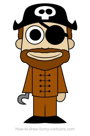 298x449 Pirate Drawing (Sketching + Vector)