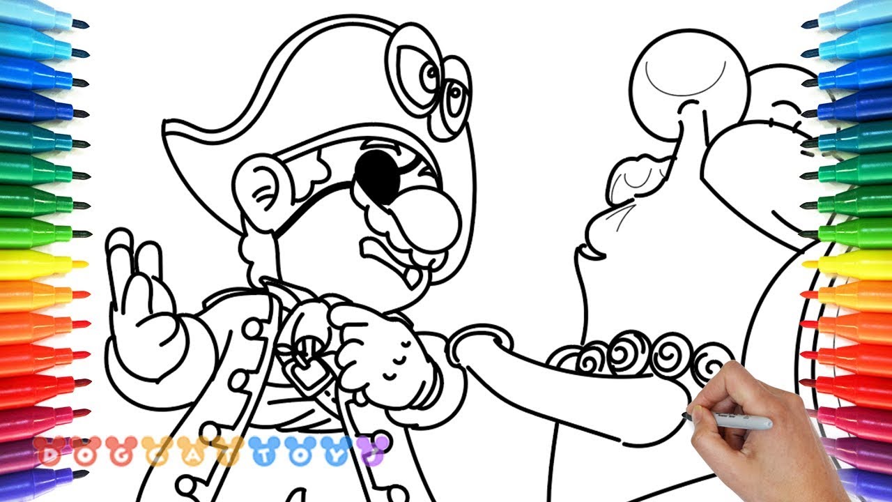 1280x720 How To Draw Mario Odyssey, Pirate Mario