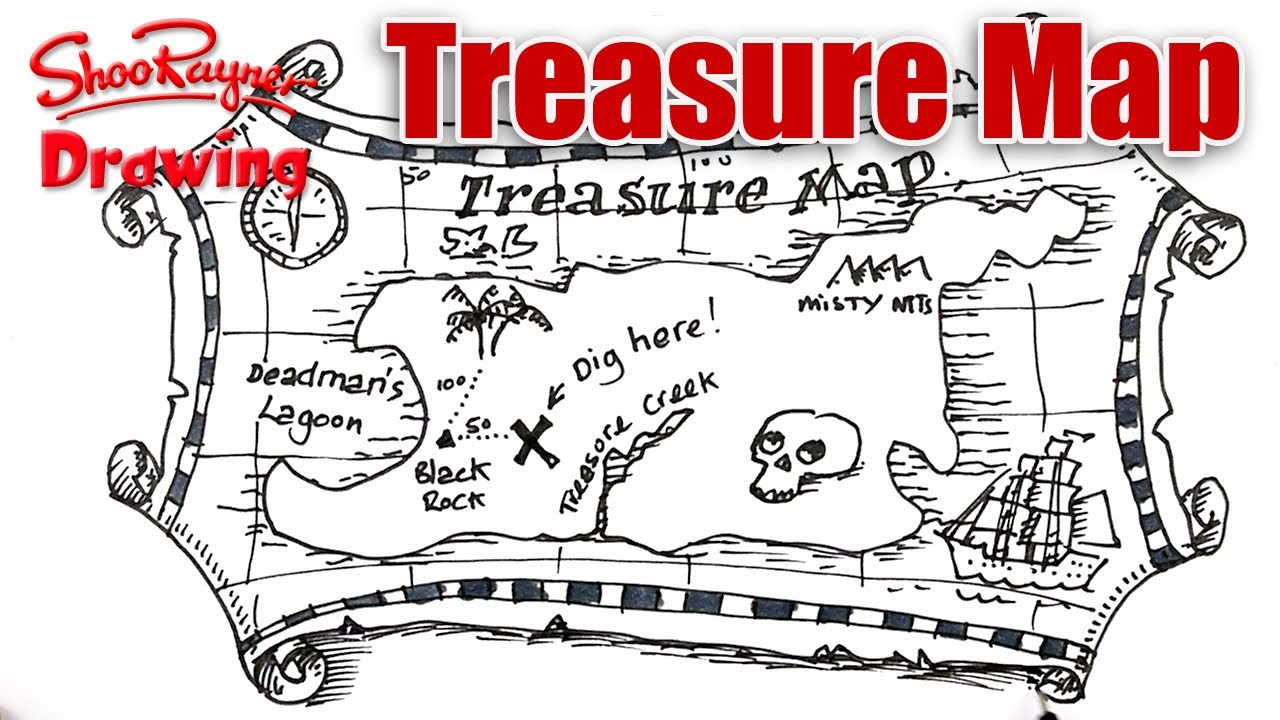 1280x720 How To Draw A Treasure Map