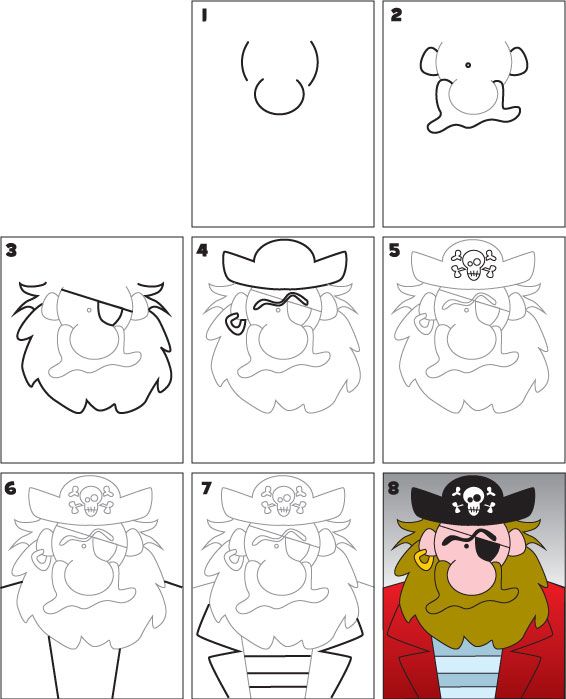 566x699 How To Draw A Pirate