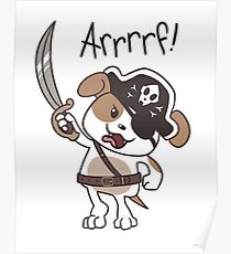 210x230 Pirate Dog Drawing Posters Redbubble