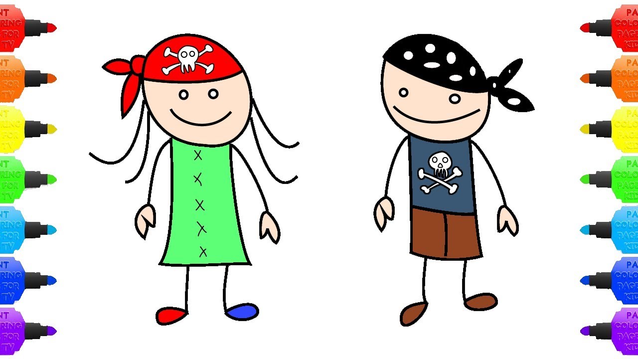 1280x720 Teach Drawing Kids How To Draw Pirate Kids Boy And Girl