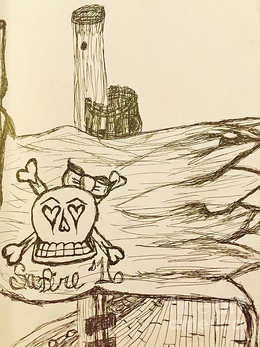 525x700 Pirate Flag Drawing By Shylee Charlton
