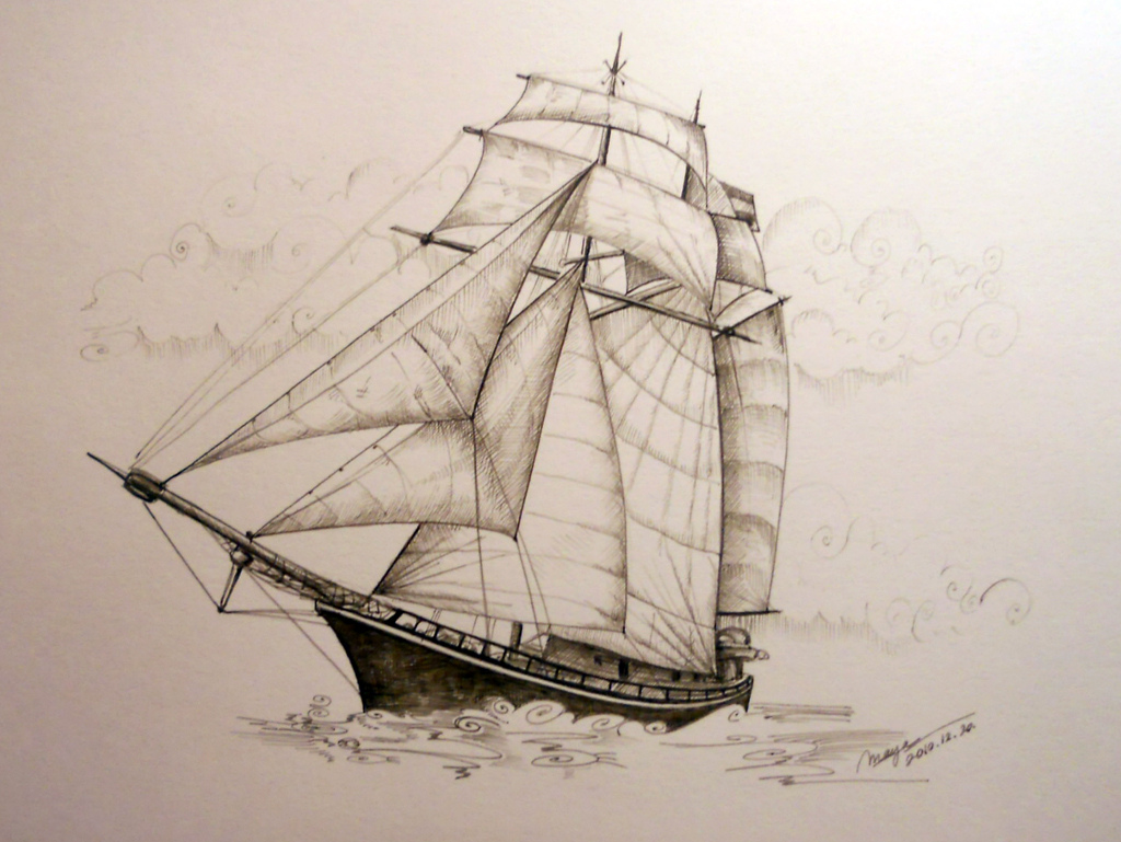 Pirate Ship Drawing at GetDrawings | Free download