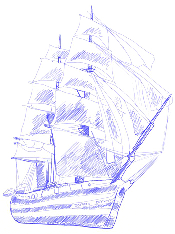 350x467 How To Draw A Sailing Ship