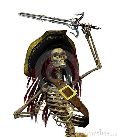 388x450 Shiver Me Timbers! It's A Spooky Pirate Skeleton, Here For Your