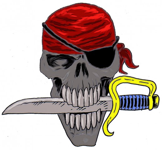 520x480 How To Draw A Pirate Skull Pirate Skull, Fun Drawings And Art