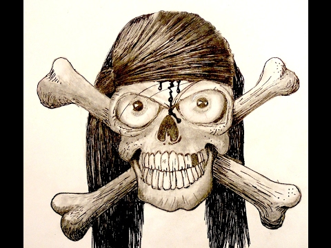 480x360 How To Draw A Skull And Crossbones Pirate Skull